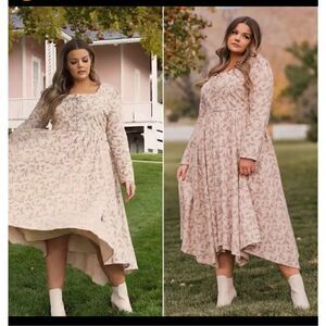 JessaKae Bramble XL NWT lace up  floral maxi dress